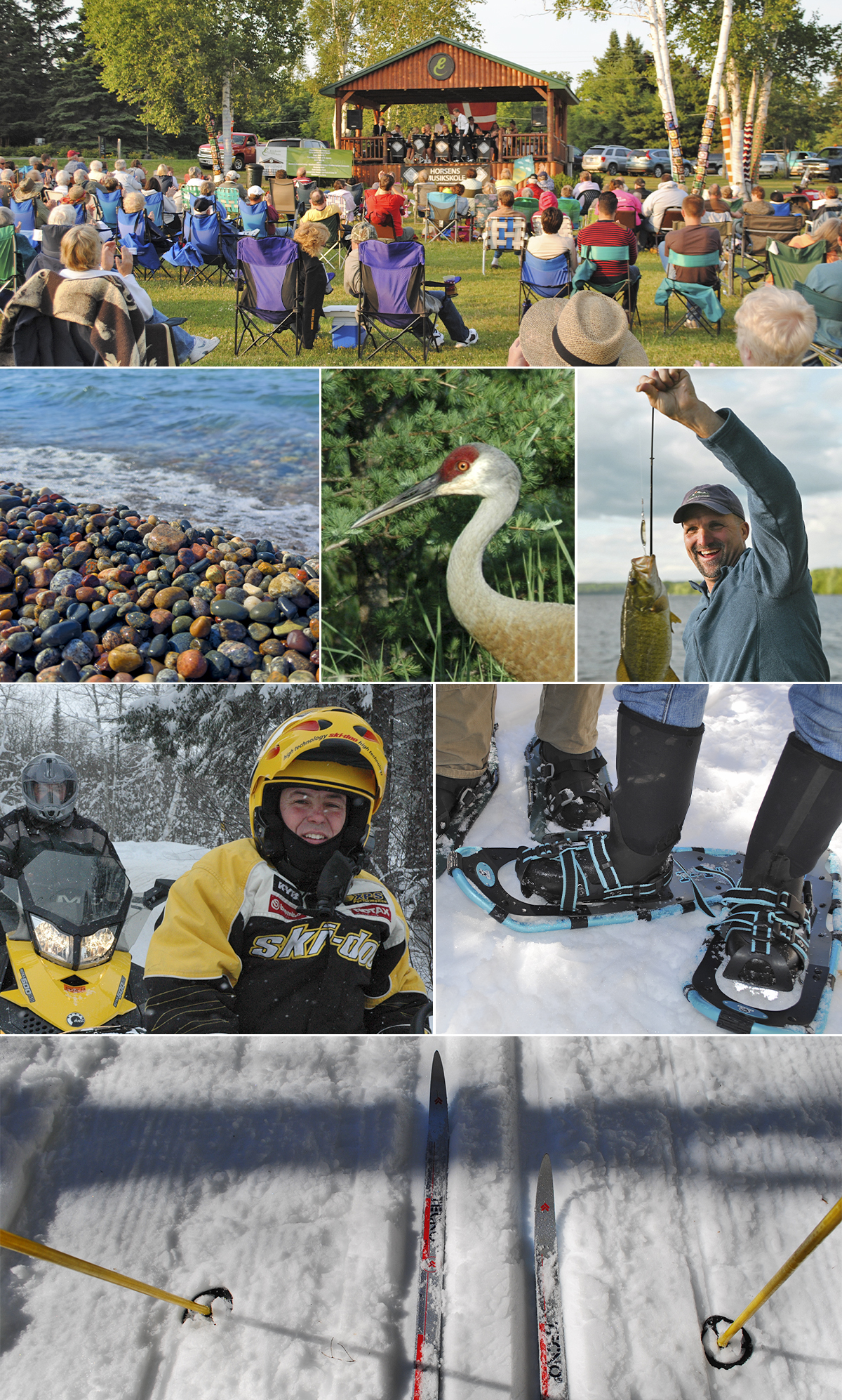 Curtis Michigan Recreation - snowmobiling, skiing, fishing, hunting, rockhounding